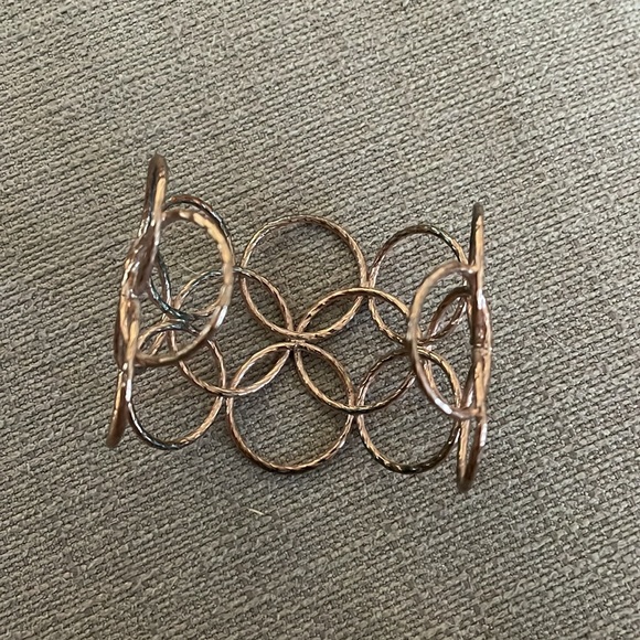 Rose Gold Colored Cuff Bracelet - Picture 2 of 3